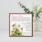 ヴィンテージバンブルビーズブライダルシャワー招待 招待状 (スタンド正面)