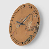 ヴィンテージバンブー&ブラウスオリエンタルアート ラージ壁時計 (傾斜)