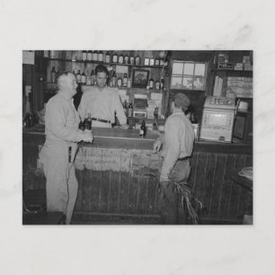 ヴィンテージバーで飲む ポストカード