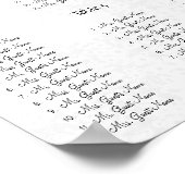 ヴィンテージバーガンディティール(緑がかった色)座席表12表 ポスター (角)