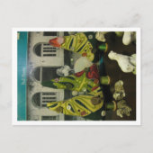 ヴィンテージバーククロスと黒焼き羊 ポストカード (正面)