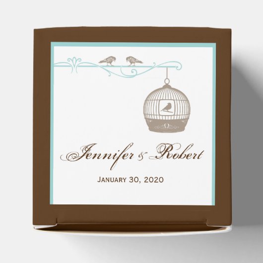 ヴィンテージバーケージ(ブラウンアンドアクア結婚) フェイバーボックス (上部)