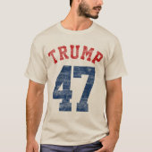ヴィンテージバーシティドナルド・トランプ第47代大統領2024 Tシャツ (正面)