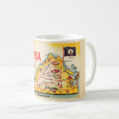 ヴィンテージバージニアの地図 コーヒーマグカップ (正面右)