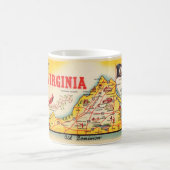 ヴィンテージバージニアの地図 コーヒーマグカップ (中央)
