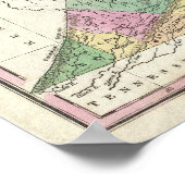 ヴィンテージバージニアの地図(1827) ポスター (角)