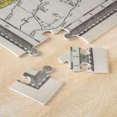 ヴィンテージバージニアの地図(1889) ジグソーパズル (側面)