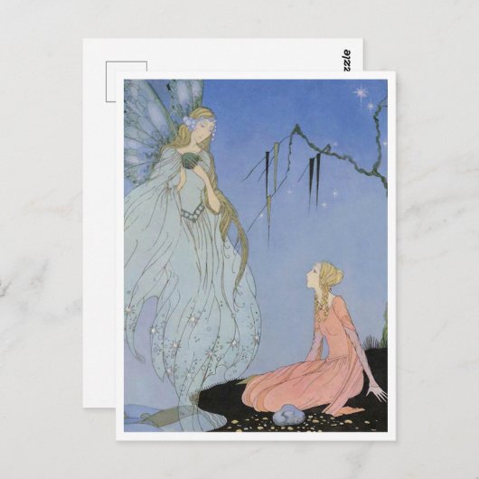 ヴィンテージバージニアスターレットフェアリーとプリンセス ポストカード (正面/裏面)