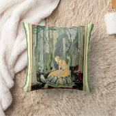 ヴィンテージバージニアスターレットフェアリープリント枕 クッション (ブランケット)