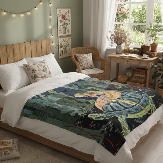 ヴィンテージバージニアスターレットプリンセスライドトルトーズ フリースブランケット