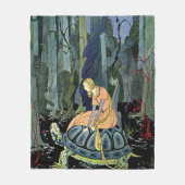 ヴィンテージバージニアスターレットプリンセスライドトルトーズ フリースブランケット (正面)