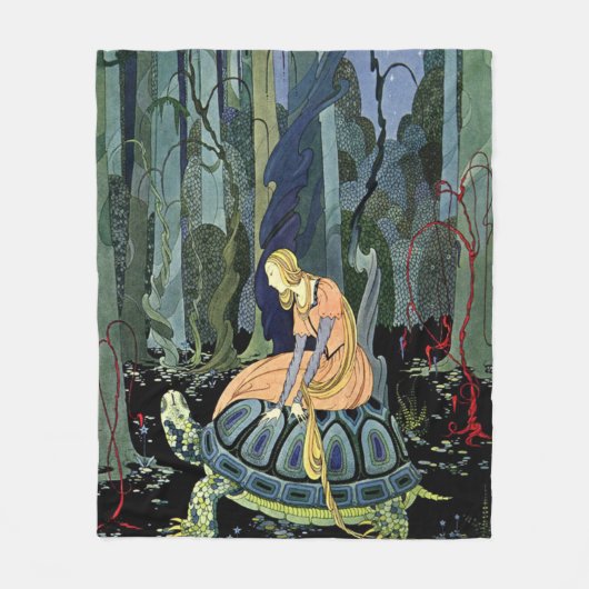 ヴィンテージバージニアスターレットプリンセスライドトルトーズ フリースブランケット (正面)