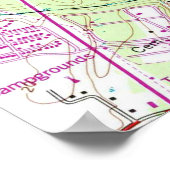 ヴィンテージバージニアビーチの地図(1965) ポスター (角)