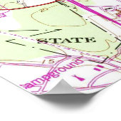 ヴィンテージバージニアビーチの地図(1965) 2 ポスター (角)