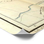 ヴィンテージバージニア北部の内戦の地図(1862) ポスター (角)