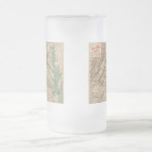 ヴィンテージバージニア南北戦争バトルフィールドマップ， 1895 フロストグラスビールジョッキ (中央)