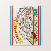 ヴィンテージバージニア地図はがき ジグソーパズル (縦)