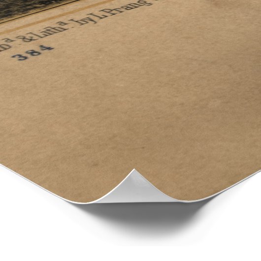 ヴィンテージバージニア州とメリーランド州南北戦争の地図（1861年） ポスター (角)