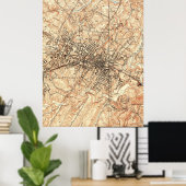 ヴィンテージバージニア州シャーロテビルの地図(1960年) ポスター (ホームオフィス)