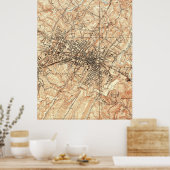 ヴィンテージバージニア州シャーロテビルの地図(1960年) ポスター (キッチン)