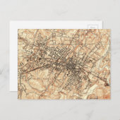 ヴィンテージバージニア州シャーロテビルの地図（1960年） ポストカード (正面/裏面)