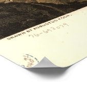 ヴィンテージバージニア州ネバダの地図 ポスター (角)