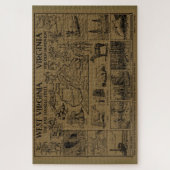 ヴィンテージバージニア州・ウェストバージニアの地図(1912) ジグソーパズル (縦)