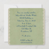 ヴィンテージバースデーパーティー招待状 招待状 (裏面)