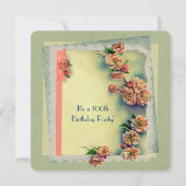 ヴィンテージバースデーパーティー招待状 招待状 (正面)