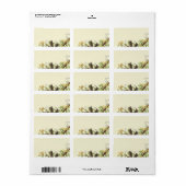 ヴィンテージバーズイエローフラワーブランチ住所 シール (フルシート)