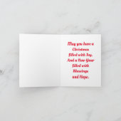 ヴィンテージバーズインツリーホリデーカード シーズンカード (内部)