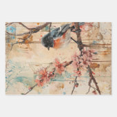 ヴィンテージバーズエフェメラヘビーウエイトデクページ ラッピングペーパーシート (正面)