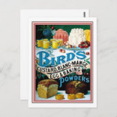ヴィンテージバーズカスタードブランマンジェエッグ&ベーキングポー ポストカード (正面/裏面)