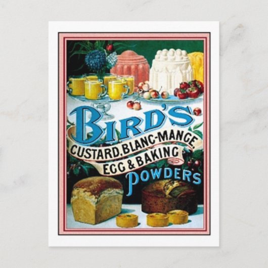 ヴィンテージバーズカスタードブランマンジェエッグ&ベーキングポー ポストカード (正面)
