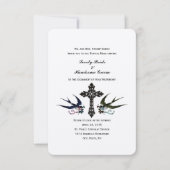 ヴィンテージバーズカトリックスモール結婚式招待状 招待状 (正面)