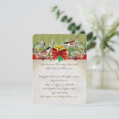 ヴィンテージバーズクリスマスディナー招待状パーティー 招待状 (スタンド正面)