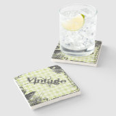 ヴィンテージバーズコラージュストーンコースター ストーンコースター (横)