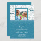 ヴィンテージバーズシーミストスワール結婚式招待状 招待状 (正面/裏面)