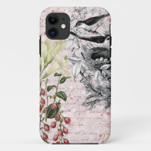 ヴィンテージバーズネストフラワーズ iPhone 11 ケース