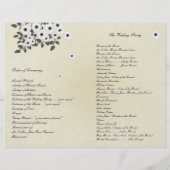 ヴィンテージバーズパーチメントバイフォールド結婚式 プログラム (裏面)