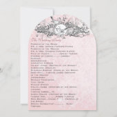 ヴィンテージバーズピンクミュージカルスクロール結婚式 プログラム (裏面)