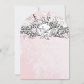 ヴィンテージバーズピンクミュージカル素朴結婚ズ 招待状 (正面)