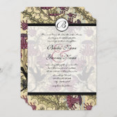 ヴィンテージバーズベリーダマスウェディング招待状 招待状 (正面/裏面)