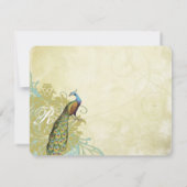 ヴィンテージバーズラグーンエンダイブエイジドダマスクRSVP 出欠カード (裏面)