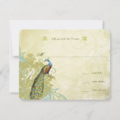 ヴィンテージバーズラグーンエンダイブエイジドダマスクRSVP 出欠カード (正面)