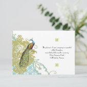 ヴィンテージバーズラグーンエンダイブダマスク披露宴カード 招待状 (スタンド正面)