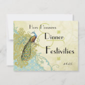 ヴィンテージバーズラグーンエンダイブダマスク披露宴カード 招待状 (裏面)