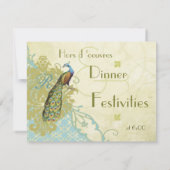 ヴィンテージバーズラグーンエンダイブダマスク披露宴 招待状 (裏面)