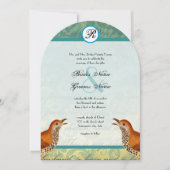 ヴィンテージバーズラグーンエンダイブ結婚式招待状 招待状 (正面)