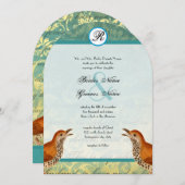 ヴィンテージバーズラグーンエンダイブ結婚式招待状 招待状 (正面/裏面)